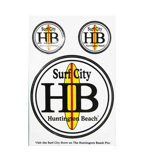 ハンティントンビーチHUNTINGTON BEACH SURF CITY HB ステッカー ハンティントンビーチHUNTINGTON BEACH SURF CITY HB ステッカー