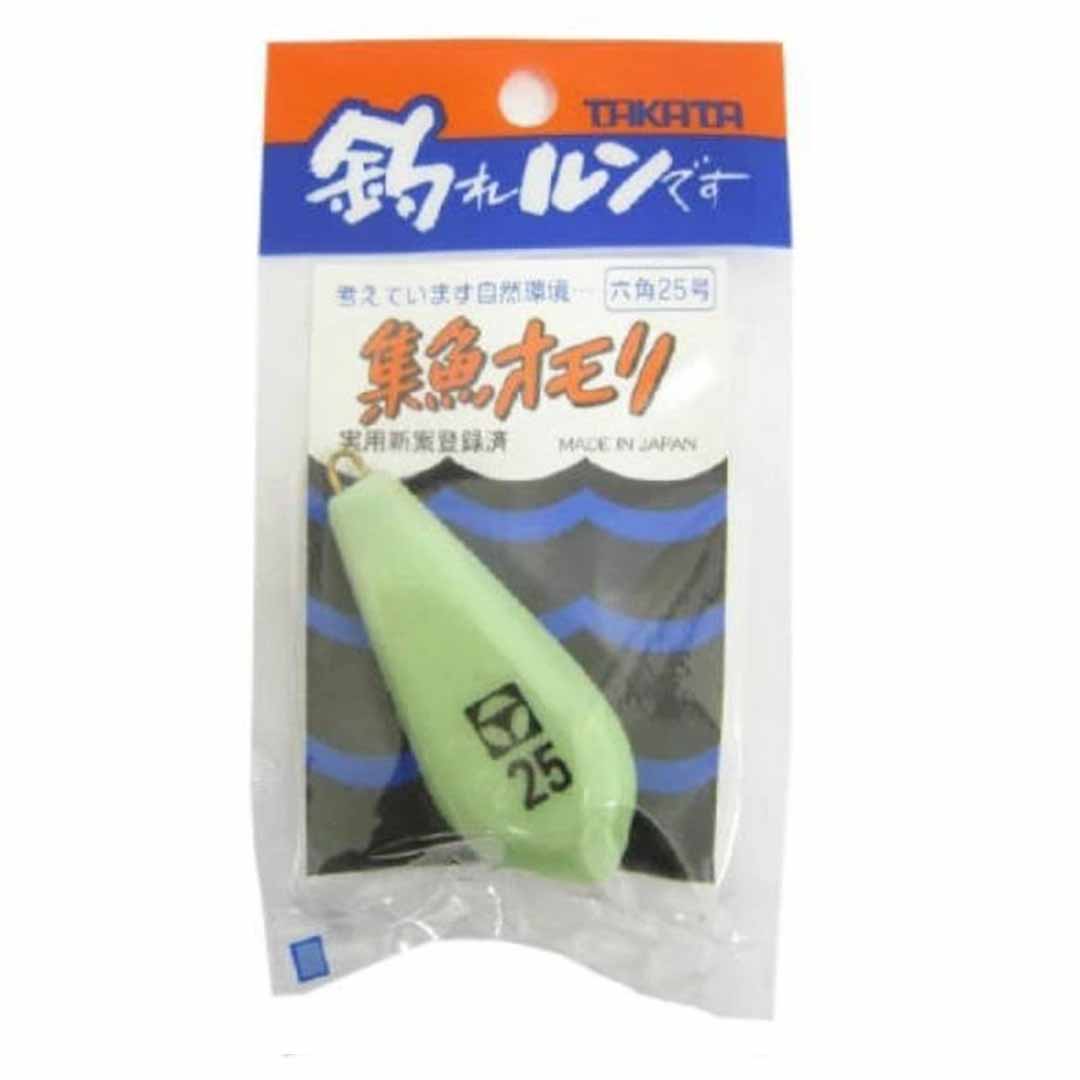 タカタ　六角集魚オモリパック　夜光グロー　25号　4939827002279　おもり　錘　