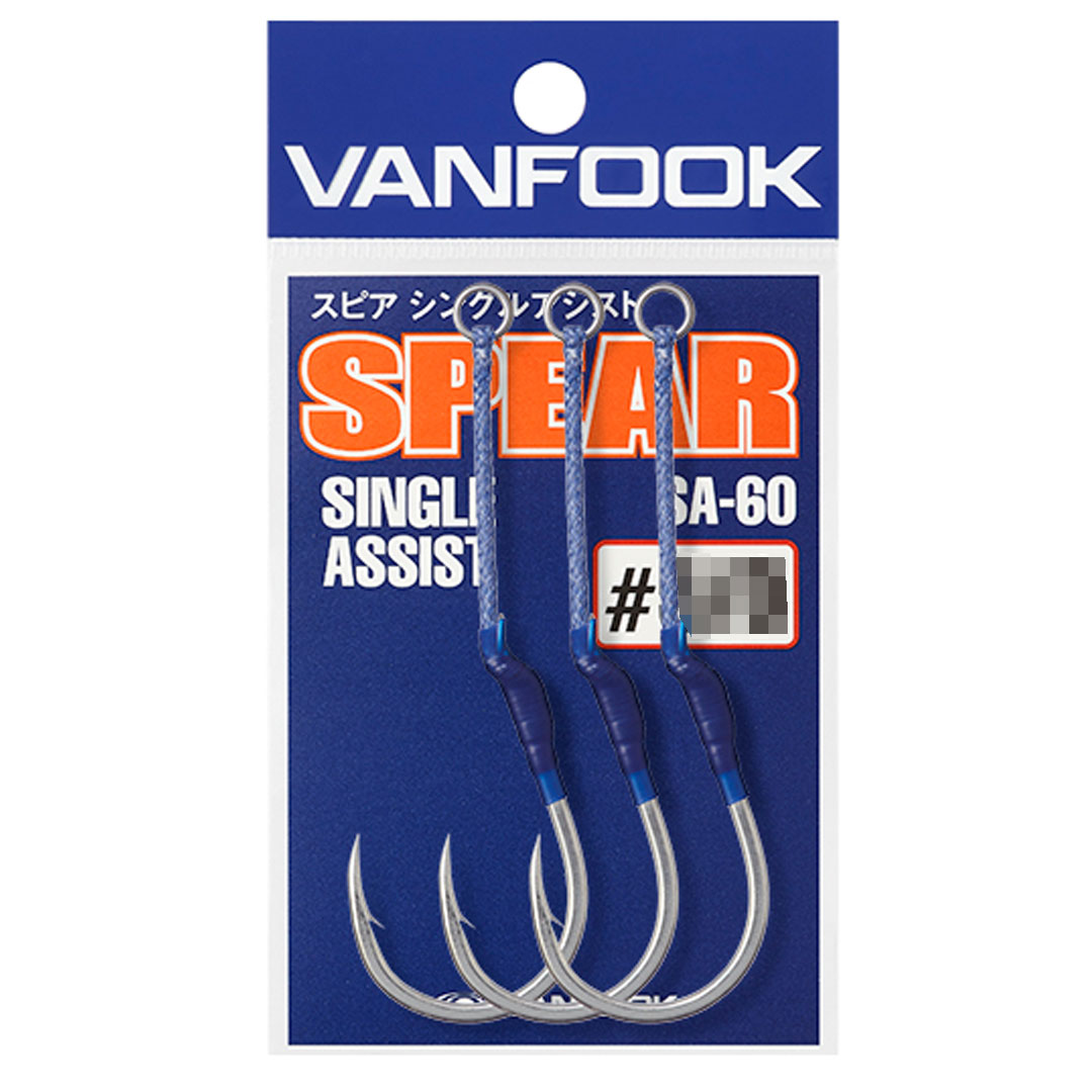 スーパーセール10％OFF　VANFOOK ヴァンフック SPEAR SINGLE ASSIST スピアシングルアシスト SA-60(#4/0) ソルトルアーフック