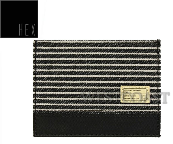 ヘックス HEX CONVOY CARD WALLET HX1645 BLACK STRIPEカード・サイフケース定期入れ