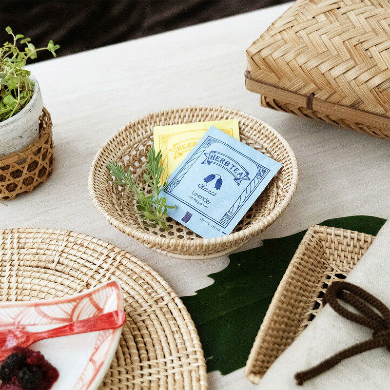 TMC トレイ ラタン ラウンド　【ポイント5倍】【7月末まで】