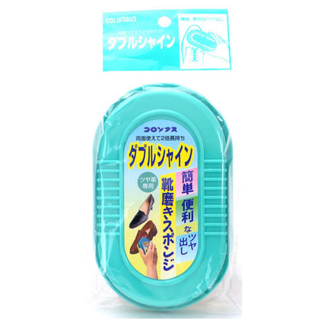 コロンブス COLUMBUS ダブルシャイン スポンジタイプの簡単靴磨き 拭くだけ ツヤ 艶 くつ 新社会人 身だしなみ 靴磨き 時短 4971671191297