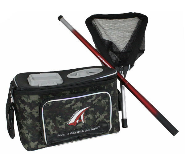 渓流3点セット ロッド 愁渓450cm + ネット ( PT385 ) + 渓流魚かご ( 813K ) Lサイズ渓流釣りびく ヤマメ・イワナ・アマゴランガンに...