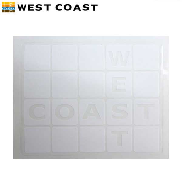 WESTCOAST ( ウエストコースト ) 防水ロゴステッカー ホワイト10cm×8cm防水だから屋外使用に対応