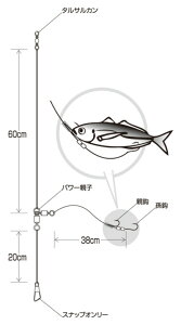 ハヤブサ HAYABUSA ぶっこみ胴突き飲ませ 移動式 2段針 HD300 釣り仕掛けトラブル軽減仕様