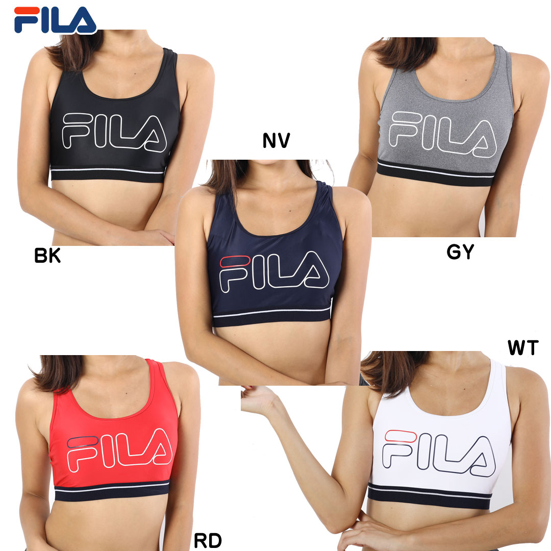 スーパーSALE半額　売尽し　フィラ FILA 348-235 水陸両用ブラトップ Yバック、カップ縫製の無地ブラトップ