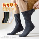 靴下 ソックス メンズ 5足セット 暖かい クルーソックス ハイソックス 春夏秋冬 ルームソックス 冷え性 防寒 スポーツ おしゃれ 男性 抗菌防臭