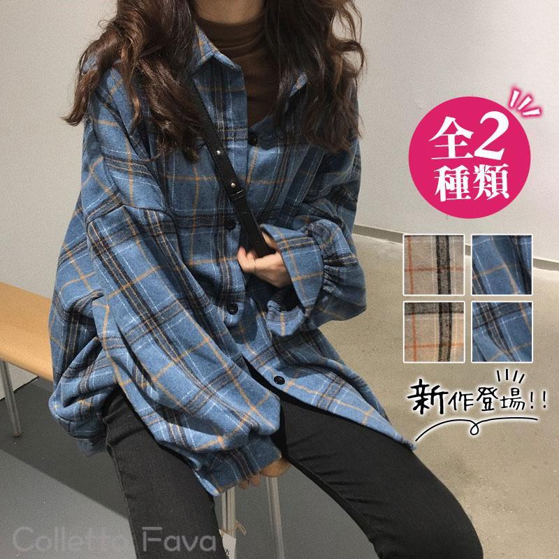 乐天商城 - シャツ ブラウス レディース 秋 春 チェック柄 トップス 長袖 ゆったり 羽織り オフィス ゆったり 体型カバー 通勤 通学 ライトアウター お洒落