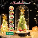 卓上クリスマスツリー ミニ クリスマス 飾り ガラスドーム 電池式 おしゃれ LED キラキラ光る 雰囲気満々 暖かい 癒しのプレゼント 子供