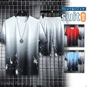 2点セット 上下 セット メンズ セットアップ 夏 Tシャツ 半袖 ハーフパンツ 薄手 ひんやり ジム用 大きいサイズ 吸汗速乾 パジャマ スポーツ