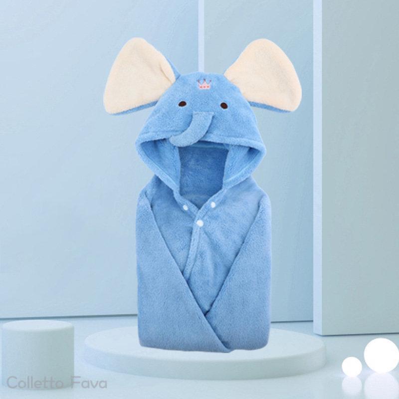 赤ちゃん バスタオル バスローブ アニマル 動物 フード付き ボタン付き バスポンチョ タオルケット ブランケット 子ども キッズ ベビー お風呂 海