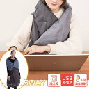 暖か 電気毛布 掛け毛布 ブランケット USB 3段温度調整 6エリア発熱 5WAY ひざ掛け 肩掛け 巻きスカート ベスト 敷用 冬 オフィス 在宅