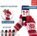 手袋 メンズ 手ぶくろ ニット グローブ スマホ対応 雪柄 冬用 防寒 タッチパネル 暖かい もこもこ ふわふわ 保温 アウトドア 定番 おしゃれ