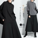 襟付き トップス レディース 秋冬 tシャツ 長袖 おしゃれ カットソー 春 秋 冬 配色 プルオーバー tシャツ スウェット トレーナー ゆったり 体型カバー 切り替え 無地 デザイン 個性的 オシャレ ファッション 上品 通勤 仕事 カジュアル 黒 ブラック グレー 送料無料