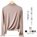 Tシャツ カットソー レディース 長袖 トッ プス 春 秋 冬 春秋冬 無地 インナー ハイネック タートルネック 透けない 大きいサイズ 細身 シンプル 重ね...