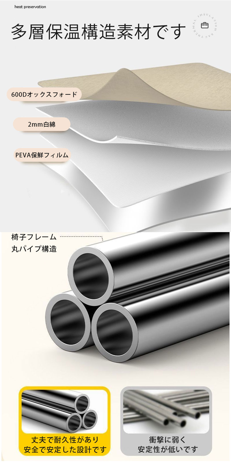 キャンプ 椅子 アウトドアチェア 折りたたみ 収納ボックス 保温機能付き ハンドル...