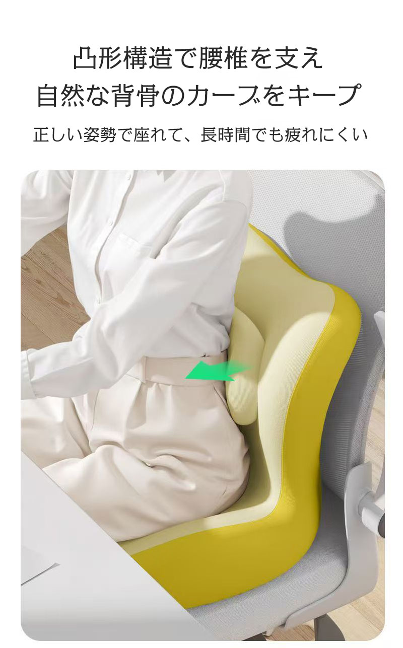 医療機関推奨 背もたれ クッション 椅子用 坐骨神経痛 腰痛対策 グッズ サポーター...