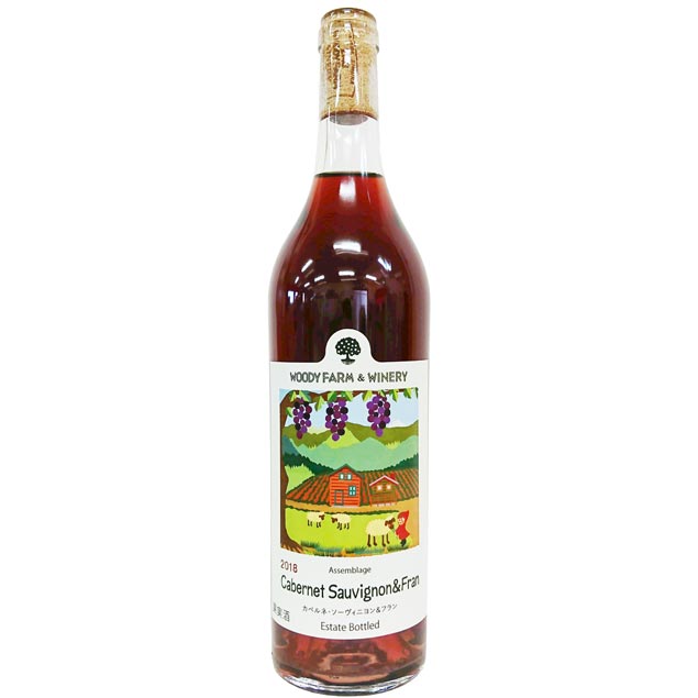 ワイン, 赤ワイン 2018 750ml Merlot Cabernet SauvignonFran WOODYFARM WINERY L-9