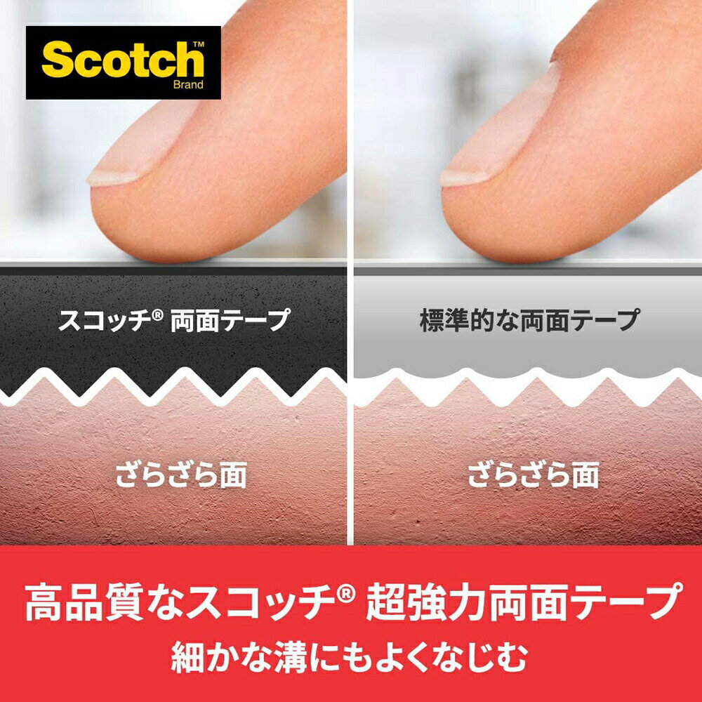 両面テープ スコッチ 超強力両面テープ プレミアゴールド スーパー多用途 粗面用 幅19mm×長さ1.5m×厚み1.1mm KPR-19R 3M 両面テープ 超強力 M6 3