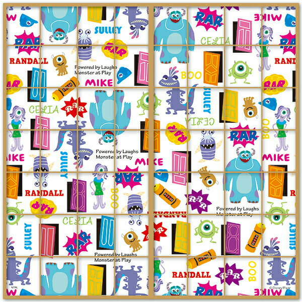 【楽天スーパーSALE 10％OFF】障子紙 ピクサー モンスターズインク パターン 幅92cm×長さ182cm 2枚組 アサヒペン 障子紙 おしゃれ 障子 のり貼り サリー マイク キャラクター障子紙