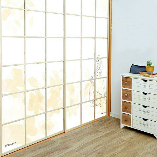 障子紙 ディズニー 美女と野獣 ベル 幅92cm×長さ182cm 2枚組 アサヒペン 障子紙 おしゃれ 障子 のり貼り ディズニープリンセス キャラクター障子紙のサムネイル