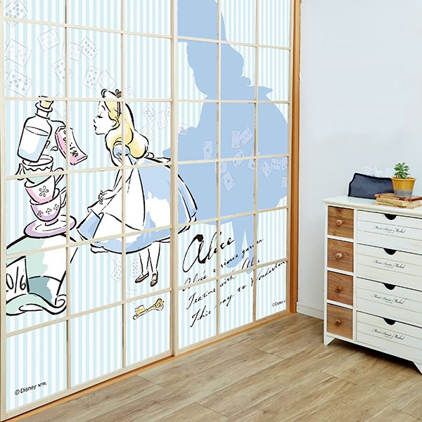 障子紙 ディズニー ふしぎの国のアリス 幅92cm×長さ182cm 2枚組 アサヒペン 障子紙 おしゃれ 障子 のり..