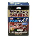 油性 高耐久アクリルトタン用α 12kg ディープグリーン アサヒペン 美しいツヤ サビ落とし不要 無鉛塗料 油性塗料