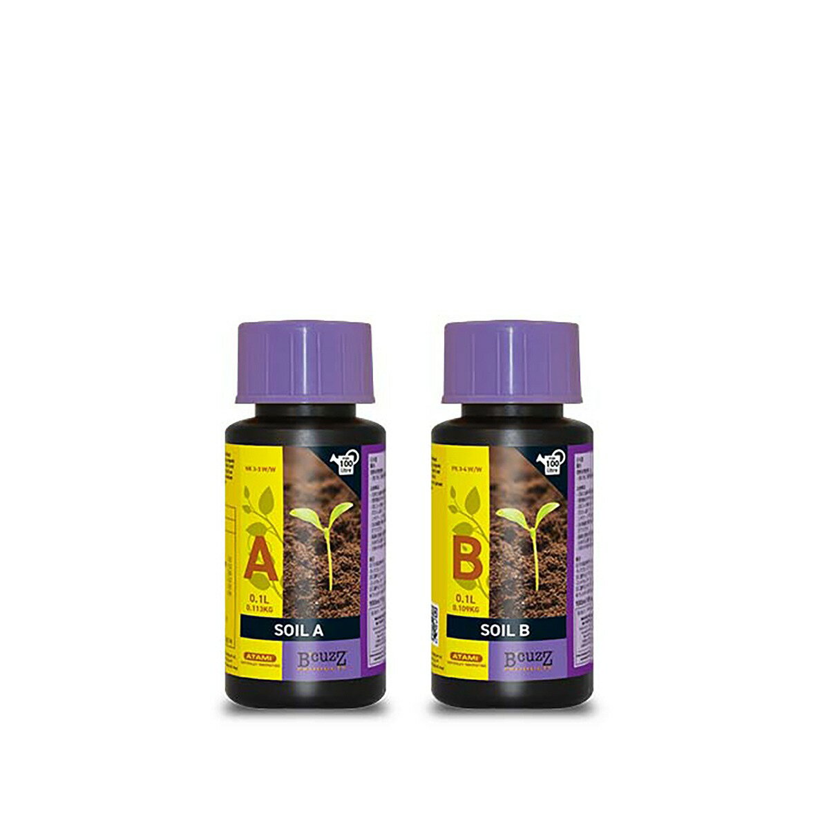 B'cuzz Soil A&Bは、強くて健康な植物として成長するために必要な栄養素が含まれており、植物の一生を通して使用可能な肥料です。成長期にはA剤を少し多めに、開花期にはB剤を少し多めに投与するなど、育苗する様々な植物の成長サイクルに合...