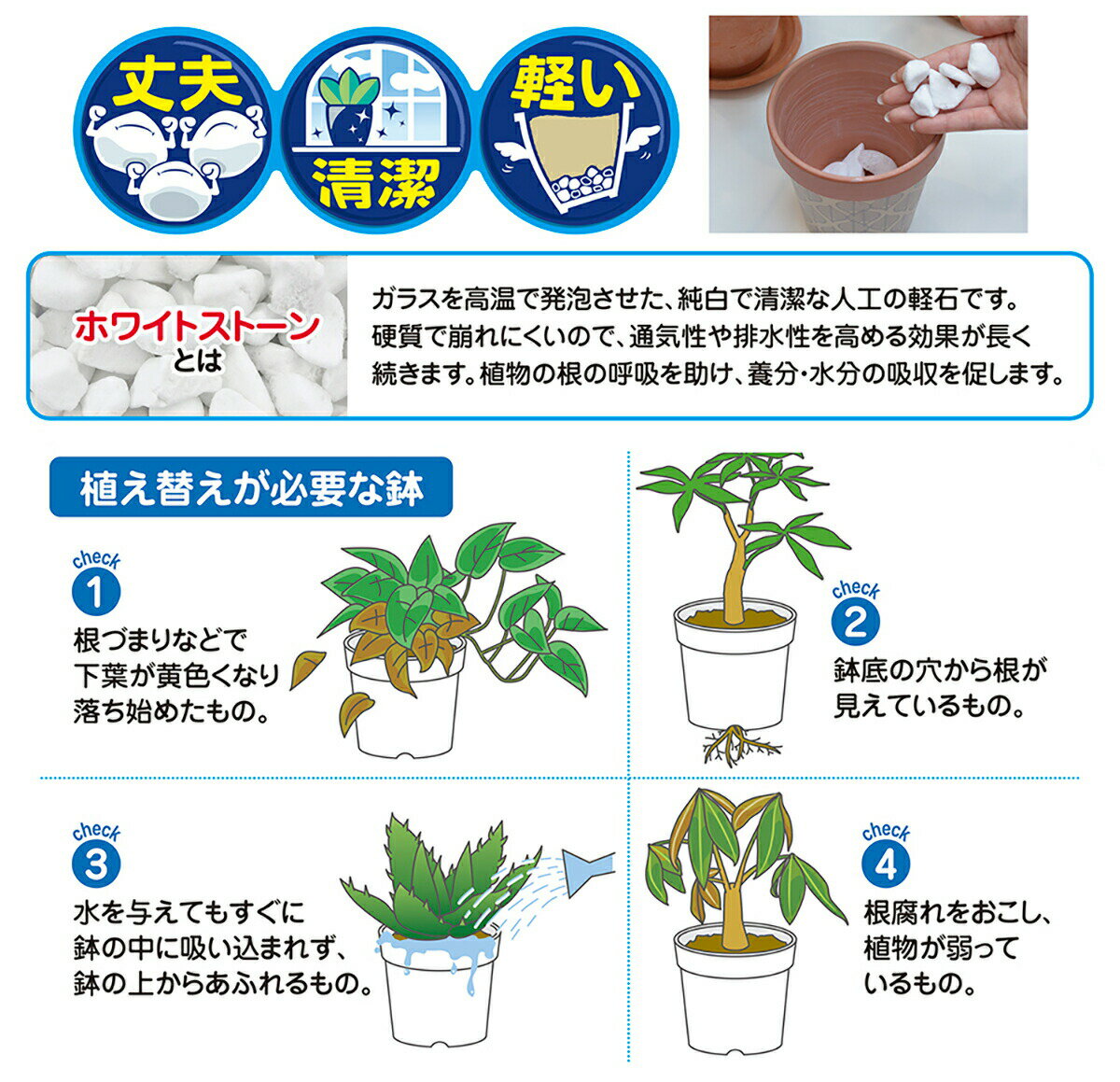 きれいな鉢底石 10L×6袋 花ごころ 鉢底石 清潔 鉢底石 鉢 鉢底石 プランター 鉢底...