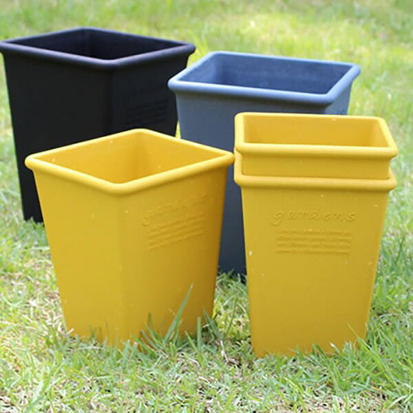 パピエ エコポット 角型ロング マスタード 190 八幡化成 鉢