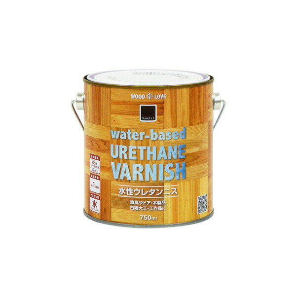 ニス WOOD LOVE 水性ウレタンニス 750ml ウォルナット ニッペ ウレタンニス 水性 水性ニス 木材塗料 水性塗料 ウレタン塗料 木製 木工ニス 塗料