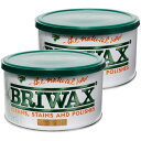 蜜蝋ワックス ブライワックス トルエンフリー 370ml ×2缶 ラスティックパイン BRIWAX 蜜蝋 テーブルワックス 家具用ワックス アンティークワックス