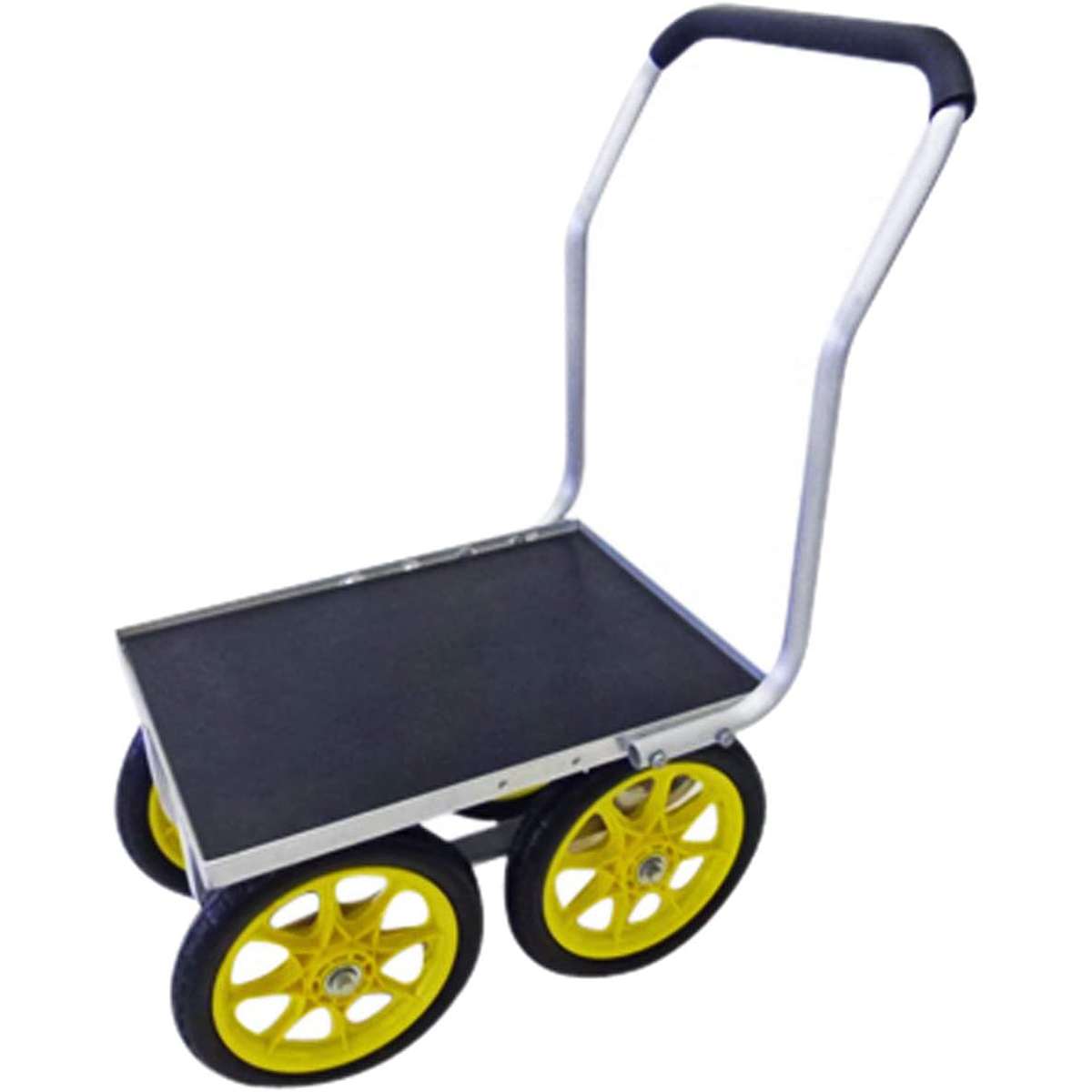 シルバーハウスカー(30cmノーパンクタイヤ ブレーキ付) 耐荷重 約80kg TC1410AL-1B シンセイ 座れる 台車 農作業 台車 農業用 収穫カート コンテナ運搬 台車