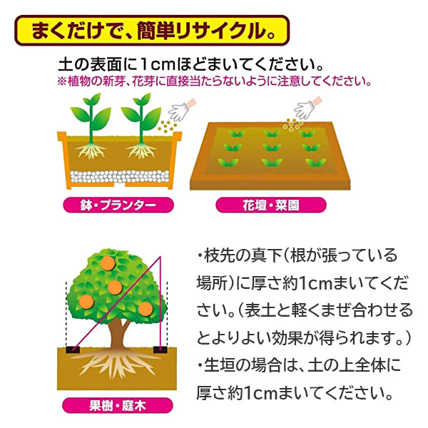 まくだけで甦る 5L 自然応用科学 自然倶楽部 土のリサイクル材 花壇 土壌改良材 菜...