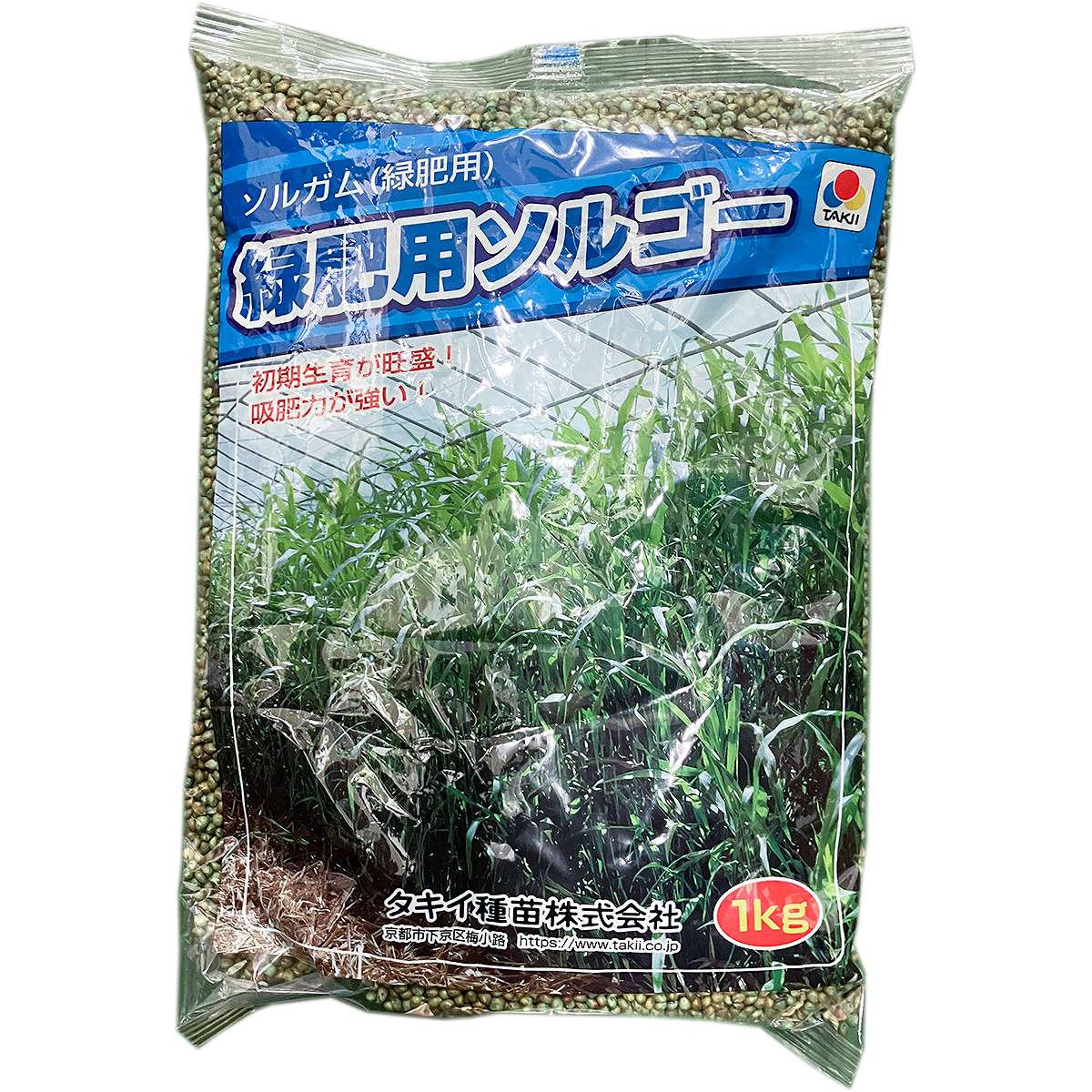 緑肥 ソルガム 緑肥用ソルゴー 1kg タキイ種苗 緑肥 種 緑肥 種子 ソルゴー 種 ソルゴー 種子 緑肥 業..