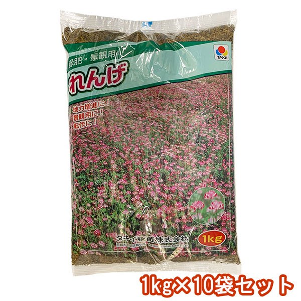 Seeds （Flower） - 緑肥・景観用 れんげ 1kg×10袋 タキイ種苗 緑肥 れんげ 種 緑肥 れんげ 種子 れんげの種 れんげの種子 緑肥 種 緑肥 種子 れんげ種 レンゲ 種 レンゲ 種子