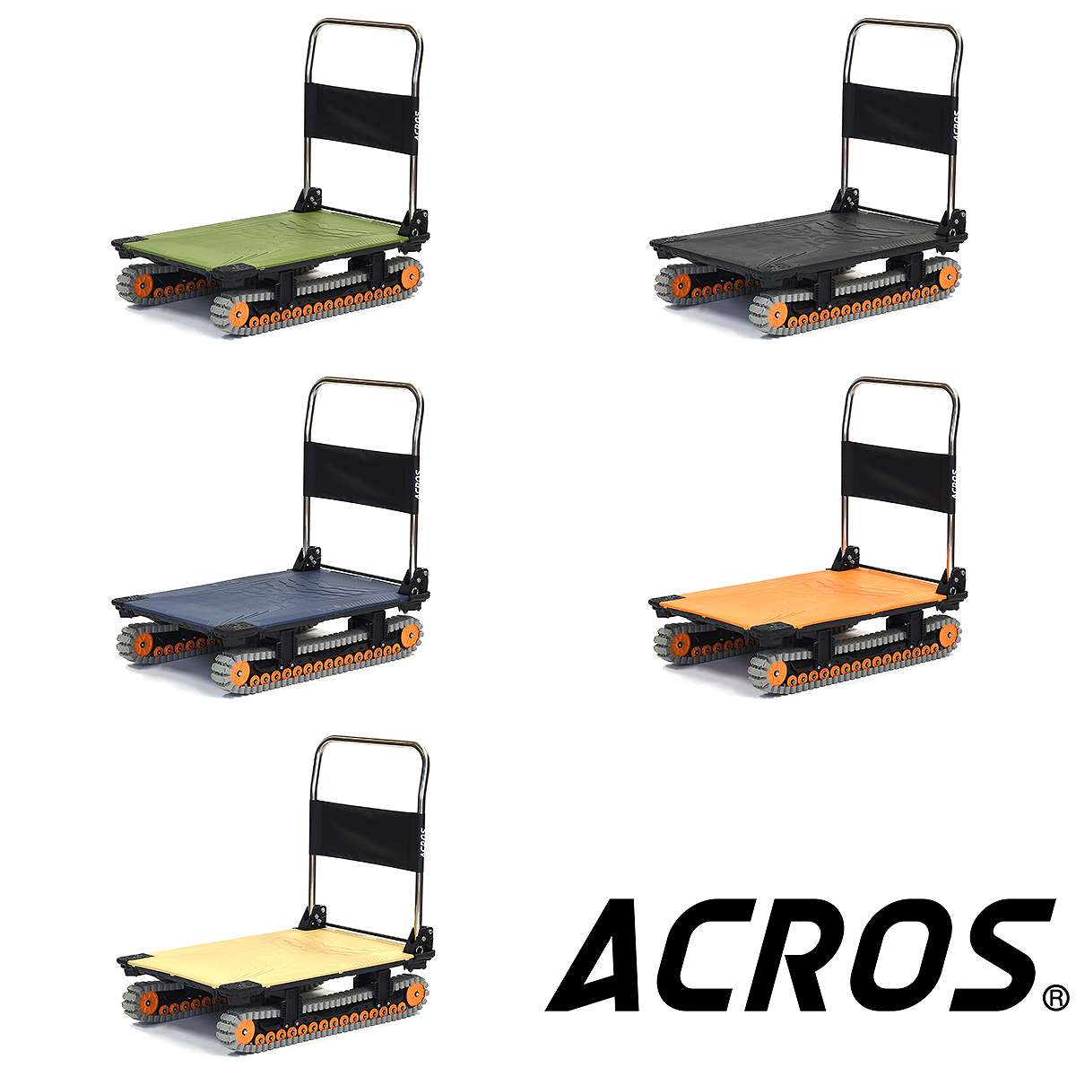 台車 法人限定 アクロスA クローラタイプ SC-9060AX(スタンド無) 矢崎化工 台車 折りたたみ 台車 手押し台車 運搬車 アクロス 台車