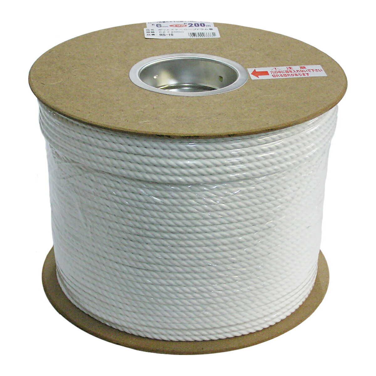 Rakuten - 【楽天スーパーSALE 10％OFF】ロープ ポリエステルロープ ドラム巻 約6mm×200m RS-10 ユタカメイク ロープ 荷造り紐 カラーロープ 梱包紐 紐 ポリエステルロープ 多用途