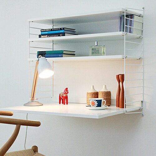 string(ストリング)壁掛けデスク 「system BASIC WALL DESK 02」ホワイトxホワイトフレーム【要組立】