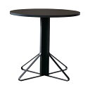 artek(アルテック)ダイニングテーブル KAARI TABLE(カアリ・テーブル) φ80cm ブラックステインオーク/ブラックリノリウム【受注品】