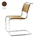 THONET キャンティレバーチェア no.S33 ブラウンレザー