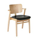 artek（アルテック）アームチェア DOMUS CHAIR（ドムスチェア） ナチュラル×革ブラック