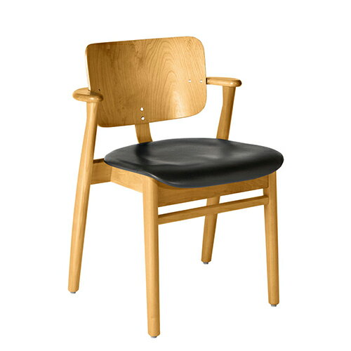 artek（アルテック）アームチェア DOMUS CHAIR（ドムスチェア） ハニー×革ブラック【受注品】