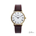 Ole MathieseniI[E}eB[ZjQuartz 28mm Gold Plated Roman/White