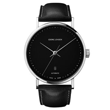 Georg Jensen（ジョージ ジェンセン）「KOPPEL AUTOMATIC（コッペル オートマティック）」41mm/ブラック/ブラックカーフレザー