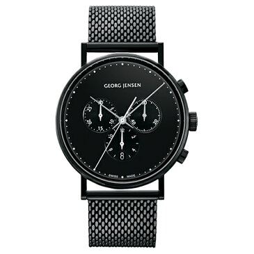 Georg Jensen（ジョージ ジェンセン）「KOPPEL CHRONOGRAPH（コッペル クロノグラフ）」41mm/ブラック/ブラックメッシュ