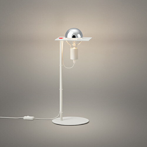 【即納】YAMAGIWA（ヤマギワ）フロア照明 MIRROR BALL LAMP Φ200mm ホワイト 【ランプ別・専用ランプ】