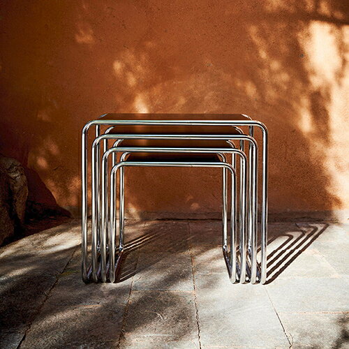 THONET(トーネット)サイドテーブル B9C トップコートホワイト × クローム 【受注品】 [3]