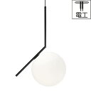 FLOS(フロス)ペンダント照明 IC Lights S2 JP ブラック 直結線用フランジ付【要電気工事】