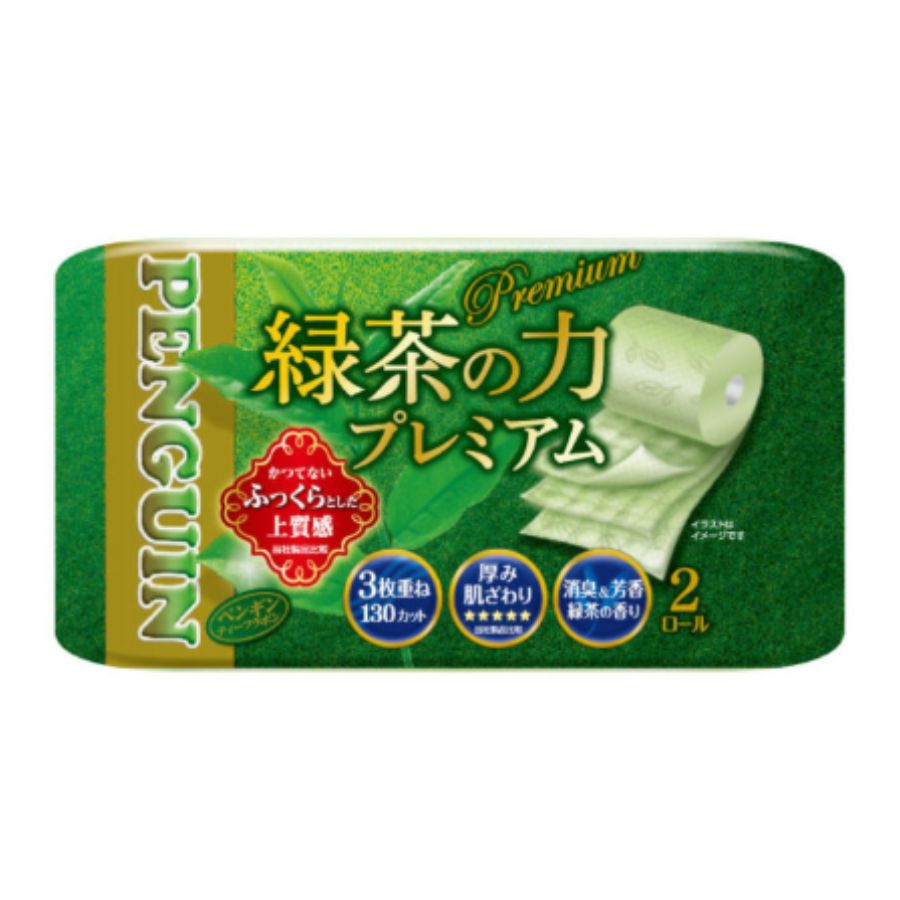 ペンギン 緑茶の力 プレミアム 2ロール トリプル